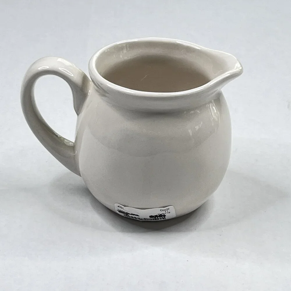 Rae Dunn Artisan Collection CREAM Creamer‎ Mini Pitcher Ivory Black - NWT